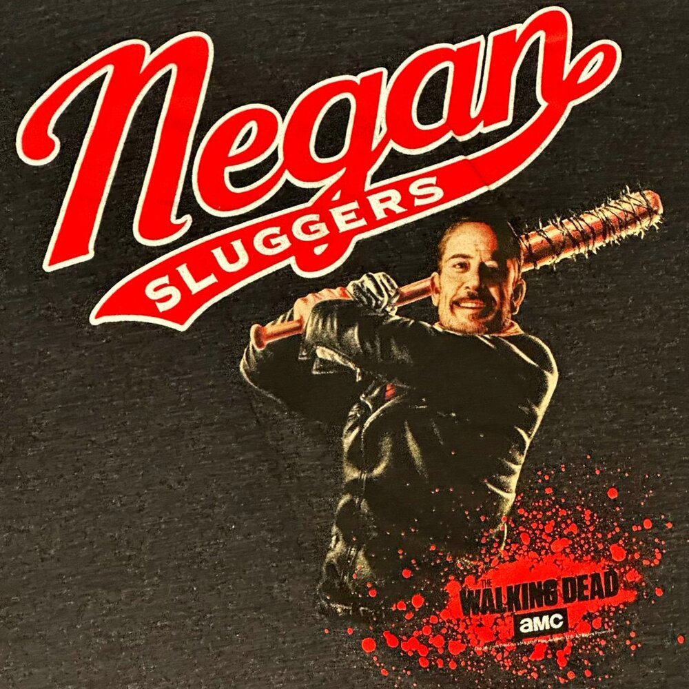 Walking Dead Negan Slugger Short Sleeve T-Shirt Black Size 2XL